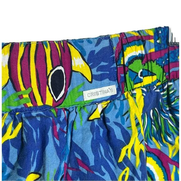 Vintage 1980s Cristina’s Tropical Fish High-Waist Shorts medium - Picture 8 of 16